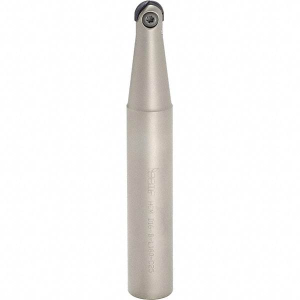 Iscar - 1" Cut Diam, 1-1/4" Shank Diam, 1" OAL, Indexable Ball Nose End Mill - 5" Head Length, Straight Shank, HCM D1.0 Toolholder, HBF-QF, HBR-QF, HCD-QF, HCR Insert - Apex Tool & Supply