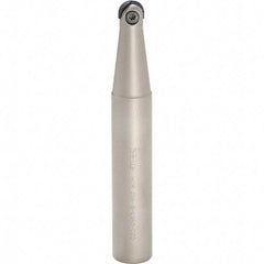Iscar - 1" Cut Diam, 1-1/4" Shank Diam, 1" OAL, Indexable Ball Nose End Mill - 5" Head Length, Straight Shank, HCM D1.0 Toolholder, HBF-QF, HBR-QF, HCD-QF, HCR Insert - Apex Tool & Supply