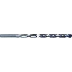 Guhring - 31/64" 135° Spiral Flute Solid Carbide Screw Machine Drill Bit - TiAlN Finish, Right Hand Cut, 318mm Flute Length, 367mm OAL, Straight Shank, Through Coolant - Apex Tool & Supply