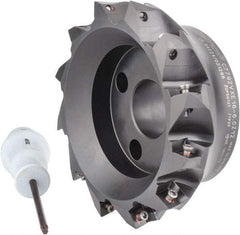 Kennametal - 6" Cut Diam, 0.138" Max Depth, 1-1/2" Arbor Hole, 12 Inserts, XE 16 Insert Style, Indexable Copy Face Mill - C7792VXE16-6.0Z12 Cutter Style, 2.48" High, Series 7792 - Apex Tool & Supply
