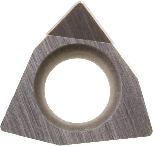Kyocera - WBGW1.211 Grade KBN525 CBN Turning Insert - Uncoated, 80° Trigon, 5/32" Inscr Circle, 1/16" Thick, 1/64" Corner Radius - Apex Tool & Supply