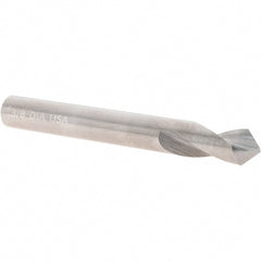 Chicago-Latrobe - 3/8" Body Diam, 90°, 3-1/8" OAL, Solid Carbide Spotting Drill - Apex Tool & Supply