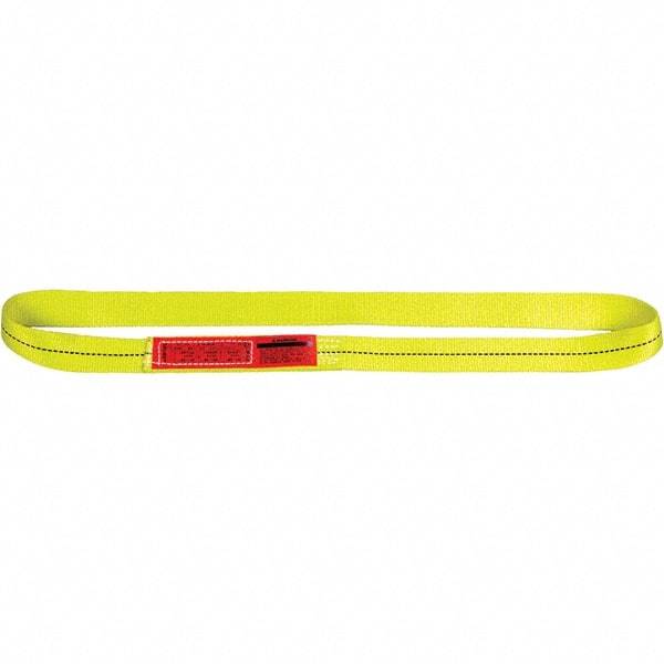 Lift-All - 3' Long x 1" Wide, 2,000 Lb Vertical Capacity, Polyester Web Sling - 1,600 Lb Choker Capacity - Apex Tool & Supply