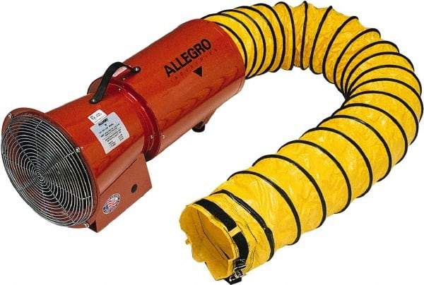 Allegro - 1,275 CFM, Electrical AC Axial Blower Kit - 8 Inch Inlet/Outlet, 0.33 HP, 120 Max Voltage Rating - Apex Tool & Supply