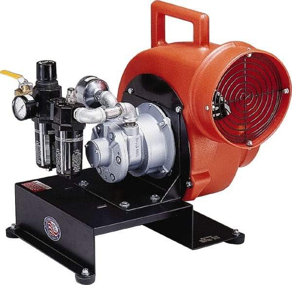 Allegro - 8" Inlet, Pneumatic Centrifugal Blower - 1,800 & 1,350 CFM (One 90° Bend), 1,700 CFM (Free Air) & 900 CFM (Two 90° Bends) - Apex Tool & Supply