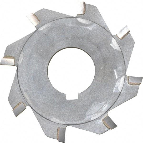 Made in USA - 3" Diam x 1/8" Blade Thickness x 1" Arbor Hole Diam, 8 Tooth Slitting and Slotting Saw - Arbor Connection, Right Hand, Uncoated, Carbide-Tipped, Contains Keyway - Apex Tool & Supply