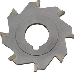 Made in USA - 3" Diam x 3/16" Blade Thickness x 1" Arbor Hole Diam, 8 Tooth Slitting and Slotting Saw - Arbor Connection, Right Hand, Uncoated, Carbide-Tipped, Contains Keyway - Apex Tool & Supply