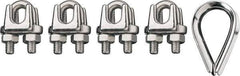 Ronstan - 3/4" Wire Rope Thimble Clip Kit - 316 Stainless Steel, Electropolished - Apex Tool & Supply