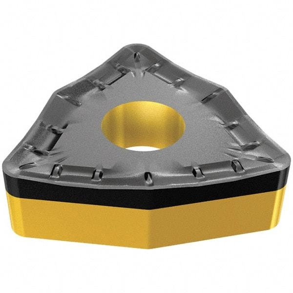 Iscar - WNMM432 NM Grade IC8250 Carbide Turning Insert - TiCN/Al2O3/TiN Finish, 80° Trigon, 1/2" Inscr Circle, 3/16" Thick, 1/32" Corner Radius - Apex Tool & Supply