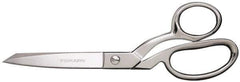 Fiskars - 3-1/2" LOC, 8-1/2" OAL Steel Scissors - Right Hand, Steel Bent Handle, For Fabrics, Textiles - Apex Tool & Supply