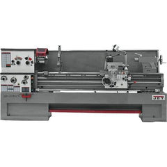 Jet - 22" Swing, 80" Between Centers, 230 Volt, Triple Phase Engine Lathe - 7MT Taper, 10 hp, 25 to 1,800 RPM, 3-1/8" Bore Diam, 40" Deep x 49" High x 136" Long - Apex Tool & Supply