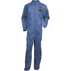 KleenGuard - Size 2XL SMS General Purpose Coveralls - Blue, Zipper Closure, Elastic Cuffs, Elastic Ankles, Seamless - Apex Tool & Supply