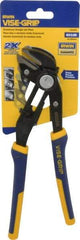 Irwin - 10" OAL, 2-1/4" Jaw Length, Groovelock Pliers - Serrated Jaw, Straight Head, ProTouch Handles - Apex Tool & Supply