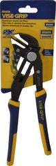 Irwin - 10" OAL, 2-1/4" Jaw Length, Groovelock Pliers - Smooth Jaw, Smooth Head, ProTouch Handles - Apex Tool & Supply