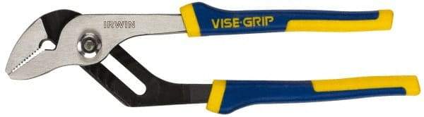 Irwin - 10" OAL, 2" Jaw Length, Groove Joint Pliers - Serrated Jaw, Straight Head, ProTouch Handles - Apex Tool & Supply
