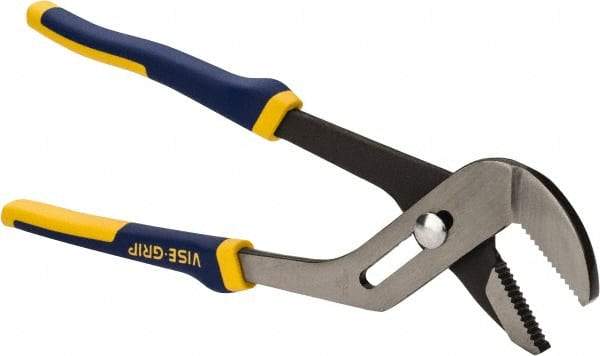 Irwin - 12" OAL, 2-1/4" Jaw Length, Groove Joint Pliers - Serrated Jaw, Straight Head, ProTouch Handles - Apex Tool & Supply