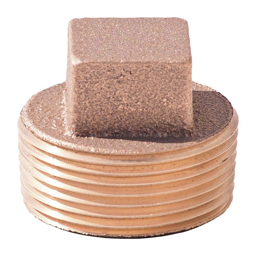 Merit Brass - Brass & Chrome Pipe Fittings Type: Square Head Plug Fitting Size: 1/2 - Apex Tool & Supply
