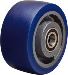 Hamilton - 4 Inch Diameter x 2 Inch Wide, Polyurethane Mold on to Cast Iron Center Caster Wheel - 600 Lb. Capacity, 2-1/4 Inch Hub Length, 1/2 Inch Axle Diameter, Sealed Precision Ball Bearing - Apex Tool & Supply