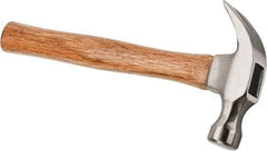 Stanley - 13/16 Lb Head, Curved Claw Nail Hammer - 13-1/2" OAL, High Carbon Steel Head, 1-3/16" Face Diam, Smooth Face, Wood Handle - Apex Tool & Supply