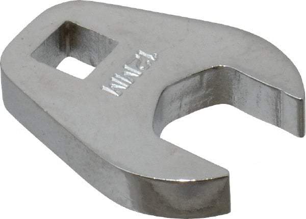 Proto - 1/4" Drive, 12mm, Chrome Finish, Crowfoot Wrench - 61/64" Head Diam, 1.17" OAL, 0.218" Head Thickness - Apex Tool & Supply