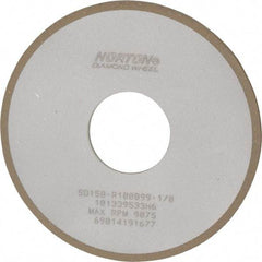 Norton - 4" Diam x 1-1/4" Hole x 1/8" Thick, 150 Grit Surface Grinding Wheel - Diamond, Type 1A1, Very Fine Grade, Resinoid Bond - Apex Tool & Supply