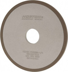 Norton - 6" Diam x 1-1/4" Hole x 1/4" Thick, 180 Grit Surface Grinding Wheel - Diamond, Type 1A1, Very Fine Grade, Resinoid Bond - Apex Tool & Supply