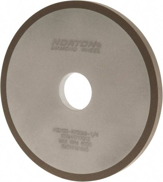 Norton - 6" Diam x 1-1/4" Hole x 3/8" Thick, 150 Grit Surface Grinding Wheel - Diamond, Type 1A1, Very Fine Grade, Resinoid Bond - Apex Tool & Supply