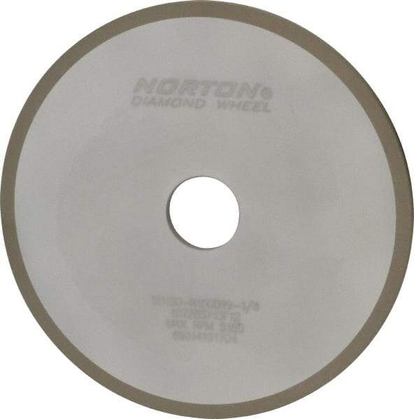 Norton - 7" Diam x 1-1/4" Hole x 1/4" Thick, 180 Grit Surface Grinding Wheel - Diamond, Type 1A1, Very Fine Grade, Resinoid Bond - Apex Tool & Supply