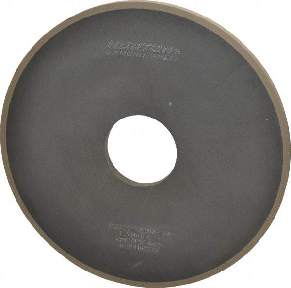 Norton - 12" Diam x 3" Hole x 1/2" Thick, 150 Grit Surface Grinding Wheel - Diamond, Type 1A1, Very Fine Grade, Resinoid Bond - Apex Tool & Supply