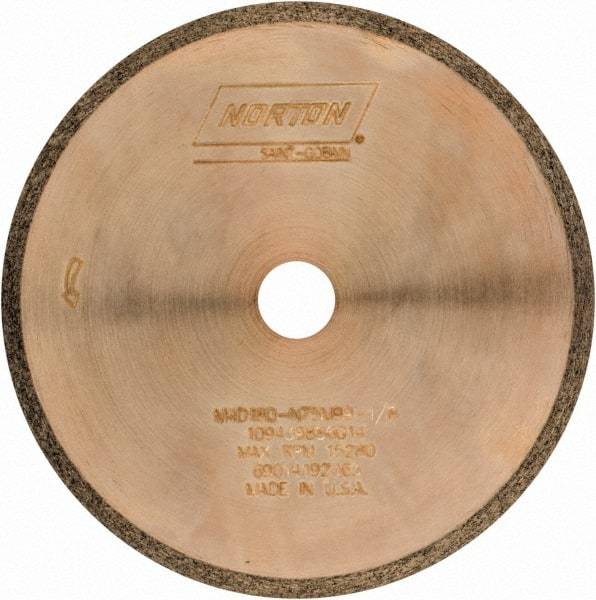 Norton - 4" Diam x 1/2" Hole, 180 Grit Surface Grinding Wheel - Diamond, Type 1A1R, Medium Grade - Apex Tool & Supply