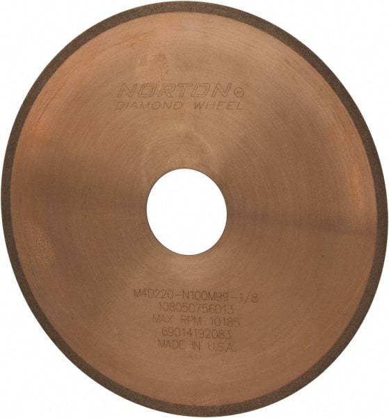 Norton - 6" Diam x 1-1/4" Hole, 220 Grit Surface Grinding Wheel - Diamond, Type 1A1R, Fine Grade - Apex Tool & Supply