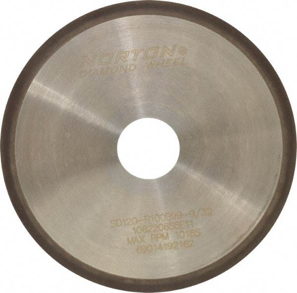 Norton - 6" Diam x 1-1/4" Hole, 120 Grit Surface Grinding Wheel - Diamond, Type 1A1R, Coarse Grade - Apex Tool & Supply