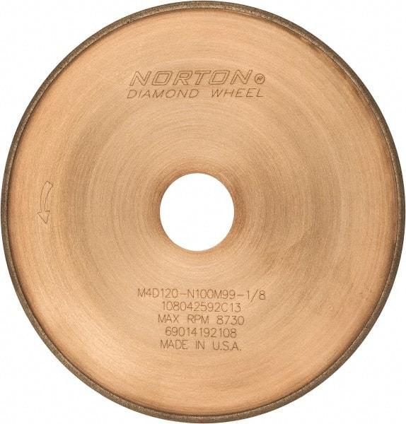 Norton - 7" Diam x 1-1/4" Hole, 120 Grit Surface Grinding Wheel - Diamond, Type 1A1R, Coarse Grade - Apex Tool & Supply