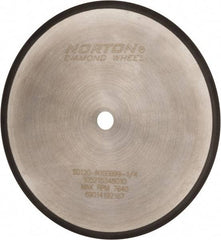 Norton - 8" Diam x 5/8" Hole, 120 Grit Surface Grinding Wheel - Diamond, Type 1A1R, Coarse Grade - Apex Tool & Supply