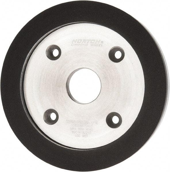 Norton - 6" Diam, 1-1/4" Hole Size, 3/4" Overall Thickness, 150 Grit, Type 6 Tool & Cutter Grinding Wheel - Very Fine Grade, Diamond, P Hardness, Vitrified Bond - Apex Tool & Supply