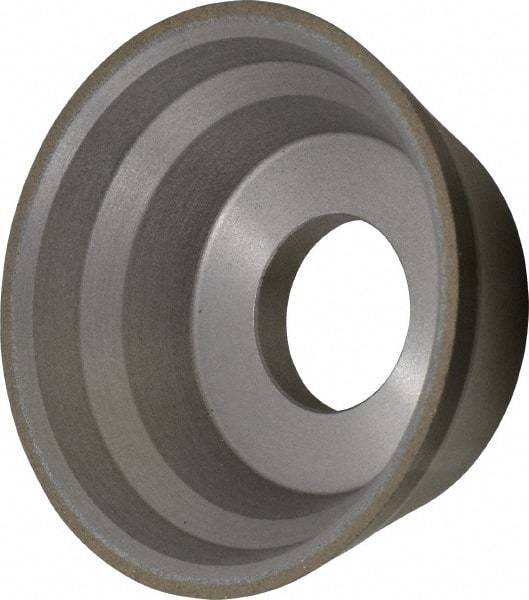 Norton - 3-3/4" Diam, 1-1/4" Hole Size, 1-1/2" Overall Thickness, 100 Grit, Type 11 Tool & Cutter Grinding Wheel - Fine Grade, Diamond, Resinoid Bond - Apex Tool & Supply