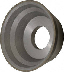 Norton - 3-3/4" Diam, 1-1/4" Hole Size, 1-1/2" Overall Thickness, 100 Grit, Type 11 Tool & Cutter Grinding Wheel - Fine Grade, CBN, Resinoid Bond - Apex Tool & Supply