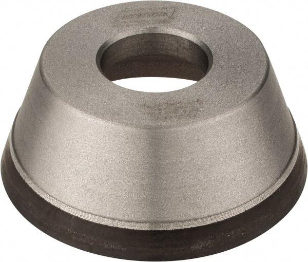 Norton - 3-3/4" Diam, 1-1/4" Hole Size, 1-1/2" Overall Thickness, 120 Grit, Type 11 Tool & Cutter Grinding Wheel - Fine Grade, CBN, Resinoid Bond - Apex Tool & Supply