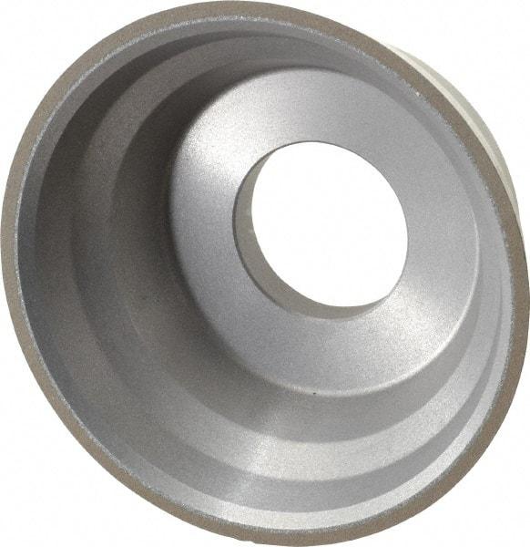 Norton - 3-3/4" Diam, 1-1/4" Hole Size, 1-1/2" Overall Thickness, 220 Grit, Type 11 Tool & Cutter Grinding Wheel - Very Fine Grade, Diamond, Resinoid Bond - Apex Tool & Supply