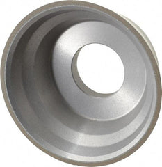 Norton - 3-3/4" Diam, 1-1/4" Hole Size, 1-1/2" Overall Thickness, 220 Grit, Type 11 Tool & Cutter Grinding Wheel - Very Fine Grade, Diamond, Resinoid Bond - Apex Tool & Supply