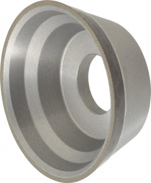 Norton - 3-3/4" Diam, 1-1/4" Hole Size, 1-1/2" Overall Thickness, 220 Grit, Type 11 Tool & Cutter Grinding Wheel - Very Fine Grade, Diamond, Resinoid Bond - Apex Tool & Supply