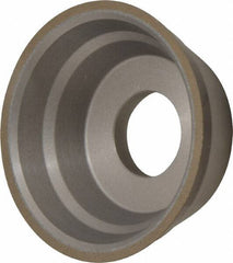 Norton - 3-3/4" Diam, 1-1/4" Hole Size, 1-1/2" Overall Thickness, 100 Grit, Type 11 Tool & Cutter Grinding Wheel - Fine Grade, Diamond, Resinoid Bond - Apex Tool & Supply