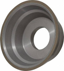 Norton - 3-3/4" Diam, 1-1/4" Hole Size, 1-1/2" Overall Thickness, 150 Grit, Type 11 Tool & Cutter Grinding Wheel - Very Fine Grade, Diamond, Resinoid Bond - Apex Tool & Supply