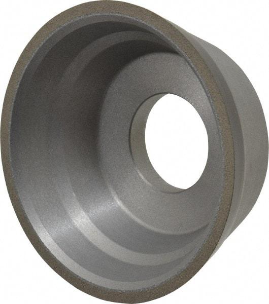 Norton - 3-3/4" Diam, 1-1/4" Hole Size, 1-1/2" Overall Thickness, 100 Grit, Type 11 Tool & Cutter Grinding Wheel - Fine Grade, Diamond, Resinoid Bond - Apex Tool & Supply