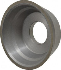 Norton - 3-3/4" Diam, 1-1/4" Hole Size, 1-1/2" Overall Thickness, 100 Grit, Type 11 Tool & Cutter Grinding Wheel - Fine Grade, Diamond, Resinoid Bond - Apex Tool & Supply