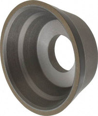 Norton - 3-3/4" Diam, 1-1/4" Hole Size, 1-1/2" Overall Thickness, 180 Grit, Type 11 Tool & Cutter Grinding Wheel - Very Fine Grade, Diamond, Resinoid Bond - Apex Tool & Supply