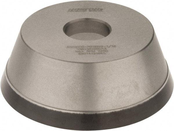 Norton - 5" Diam, 1-1/4" Hole Size, 1-3/4" Overall Thickness, 100 Grit, Type 11 Tool & Cutter Grinding Wheel - Fine Grade, Diamond, Resinoid Bond - Apex Tool & Supply