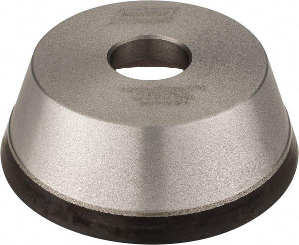 Norton - 5" Diam, 1-1/4" Hole Size, 1-3/4" Overall Thickness, 120 Grit, Type 11 Tool & Cutter Grinding Wheel - Fine Grade, Diamond, Resinoid Bond - Apex Tool & Supply