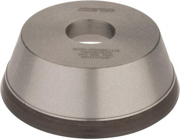 Norton - 5" Diam, 1-1/4" Hole Size, 1-3/4" Overall Thickness, 150 Grit, Type 11 Tool & Cutter Grinding Wheel - Very Fine Grade, Diamond, Resinoid Bond - Apex Tool & Supply