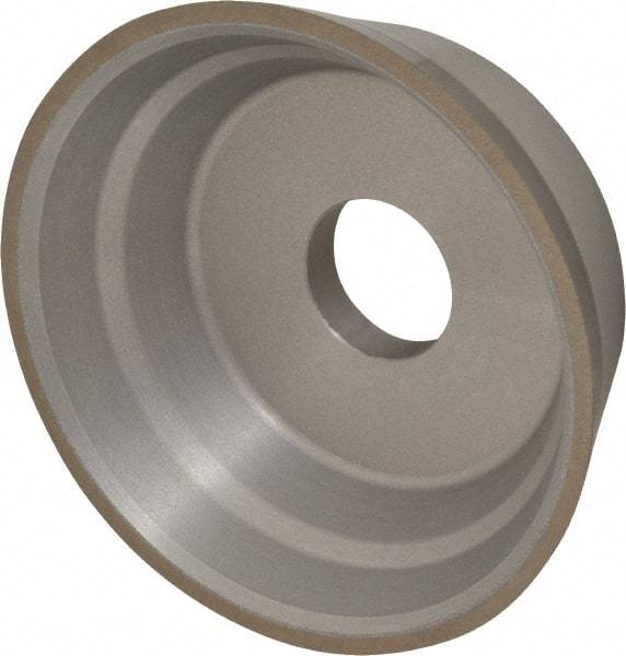 Norton - 5" Diam, 1-1/4" Hole Size, 1-3/4" Overall Thickness, 100 Grit, Type 11 Tool & Cutter Grinding Wheel - Fine Grade, Diamond, Resinoid Bond - Apex Tool & Supply